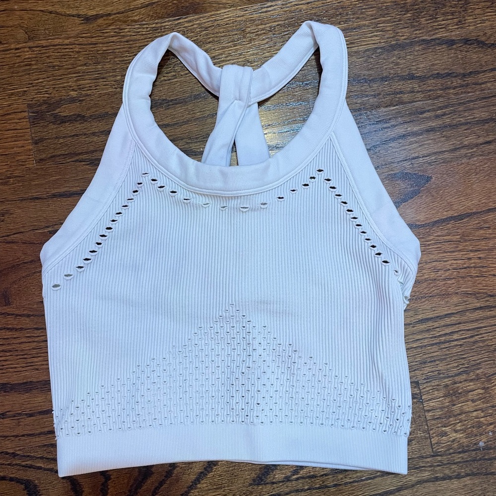 FP Movement by Free People Cream Halter Top